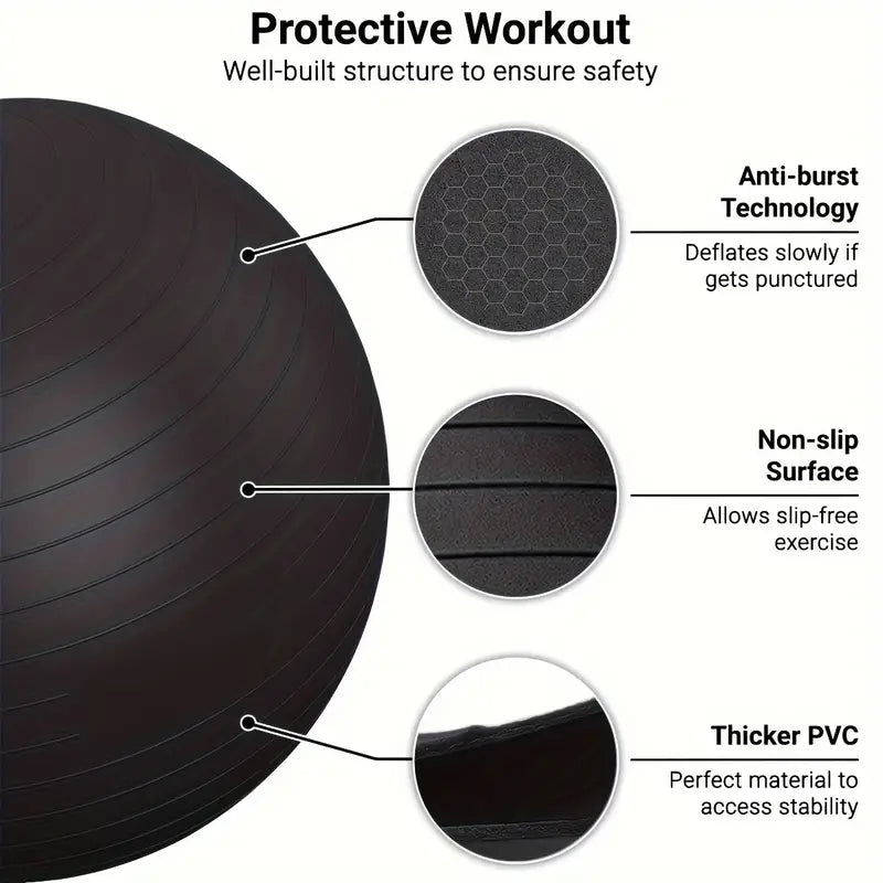 65.02cm Heavy-Duty Explosion-Proof Yoga Ball